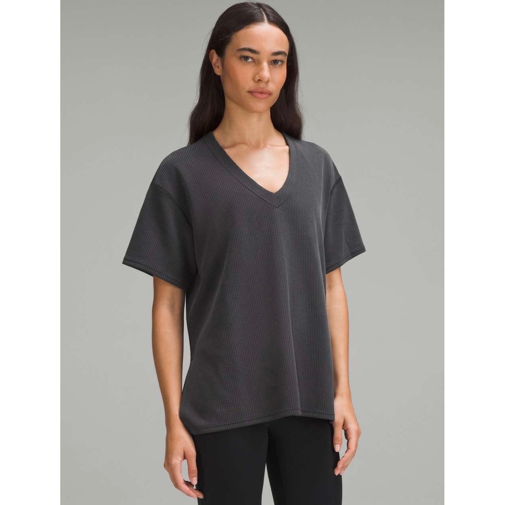 Lululemon Lululemon Ribbed Softstreme Relaxed-Fit T-Shirt
Black